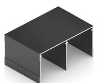 ЭКОНОМ Направляющая верх черный матовый 5,4м (кратно1,8)Аристо