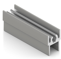 Профиль гориз.верх Серый кашемир 5,4 (ПВХ)(продажа кратно 0,9м)