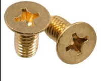 Винт М4х10 с потайной головкой под крест Латунь