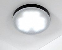 12610175 Спот SL-EILS d75*11мм, накладной экстра-тонкий чёрный, LED тёплый белый