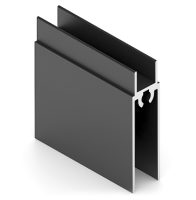 ЭКОНОМ Профиль гориз.ниж черный матовый 5,4 м.(продажа кратно 0,9м)