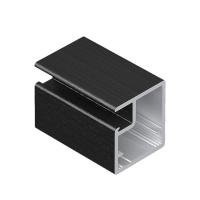 Профиль рамочный узкий 831, 20,5х19 - 19 мм, L=5400, Черный крац. (brush polish)