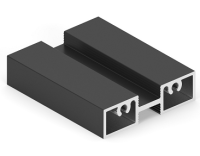 GRACE Горизонтальный разделительный профиль, Черный матовый, L=5400