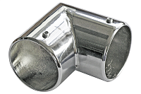 Угол 90 гр. L-образное соединение для трубы Д25мм, хром