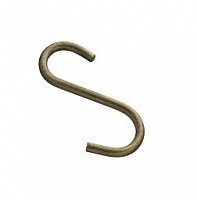 Крючок S-образный съёмный, малый, бронза