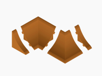 Комплект AP120-703 (3U) ФЭ для плинтуса МИНИ (1Л+1П+1вн.+1внеш.)