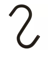20349 Крючок съемный для трубы d=25мм, черный матовый