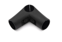 Держатель двойной угловой неповоротный R-43/2, ЧЕРНЫЙ