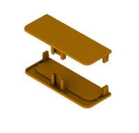 Заглушка С сплошная Л+П желтая (пластик)