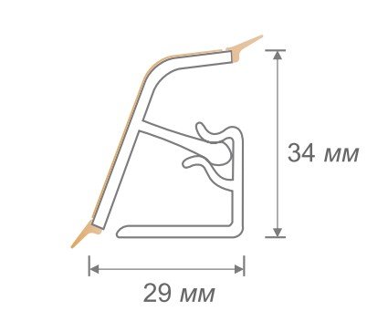 Плинтус для столешницы олива жемчужная