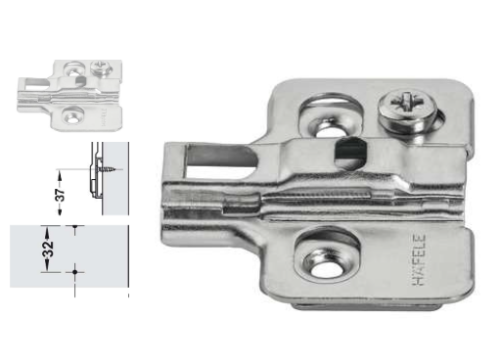 Планка монтажная (16) Metalla SM 310, 0мм крепл шуруп Hafele