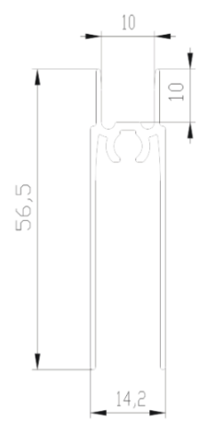 ЭКОНОМ Профиль гориз.ниж черный матовый 5,4 м.(продажа кратно 0,9м)
