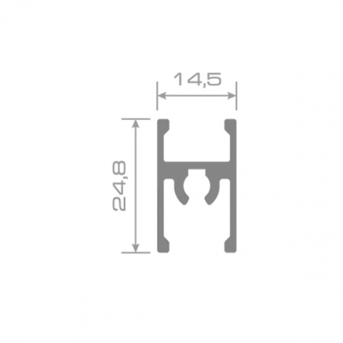 Профиль горизонт средний под винт Графит брашед 6 м. ТАНДЕМ(кратность 1м)