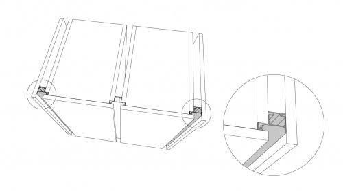 GOLA Профиль L вертикальный, Серебро крац. (brush polish), L=4500