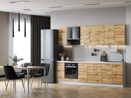 Шкаф навесной 450 мм с фасадом ЛДСП (Дуб вотан)