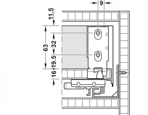 552.21.714+433.10.545 Комплект ящика Matrix Box A 89*450, белый