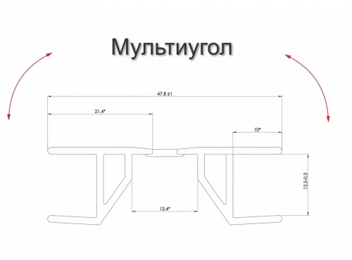 Угол мульти универсальный для цоколя 146/95мм Черный (ПП)  RU
