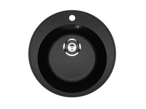 Мойка кухонная Practik PR-М 475-004 черный оникс (круг)