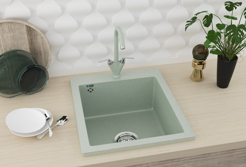 Мойка Ulgran U-404-308, квадрат 495*420, черный