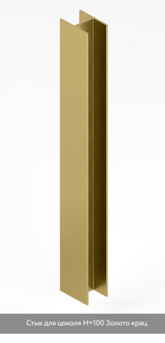 GOLA Стык для цоколя Н=100, Золото крац. (brush polish) АРИСТО