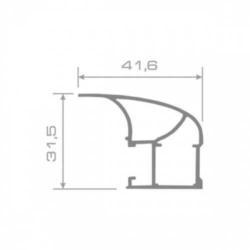 Вертикальный профиль ЛАЙТ С Серебро брашед ШИРОКИЙ 5,5 м ТАНДЕМ