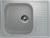 Мойка Ulgran U-202-310, квадрат/крыло 640*490, серый