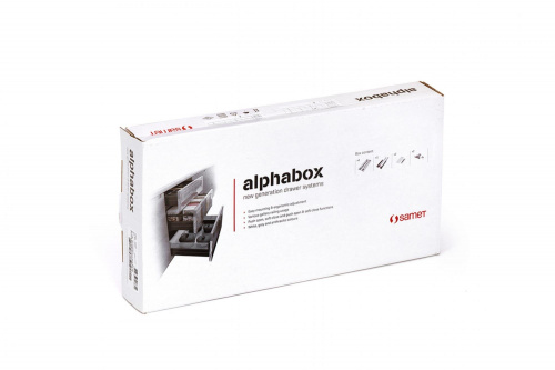 Ящик Alphabox 450мм Lock-fix, инд. упаковка белый (1) Samet