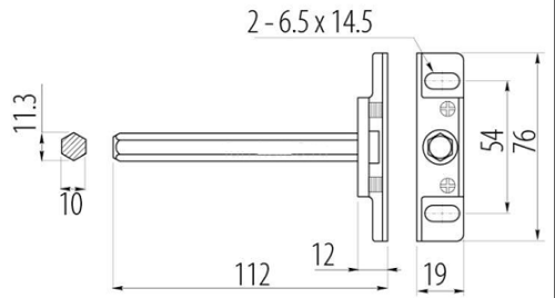 PP-Smart-000 Менсолодержатель, цинк L100мм (76*19*11мм) Smart GTV
