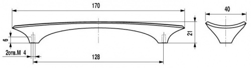 Ручка-модель FM-051 128 черный матовый №9 ВЫВОДИМ