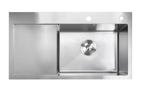 Мойка 78х48х23 крыло справа SATIN.толщина 3мм. Дозатор, коландер, сифон в комплекте ТМР