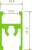 Стандарт Средняя рамка двери Зелёный агат 5,4 м (продажа кратно 0,9м)