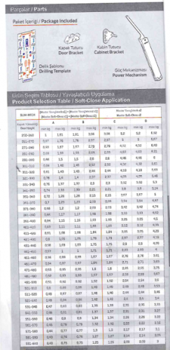 Slim Mech  A (выс.200-600мм) подъем.механизм, никель (с креплением фасада/корпуса) Samet