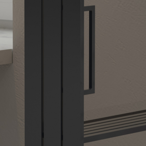 GRACE Декоративная накладка вертикального профиля, Черный матовый, L=5400