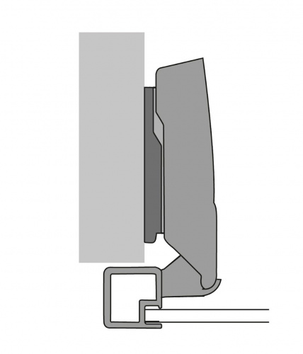 Петля накладная Sensys 8638i для алюм. рамок с доводчиком, угол 95гр черный обсидиан