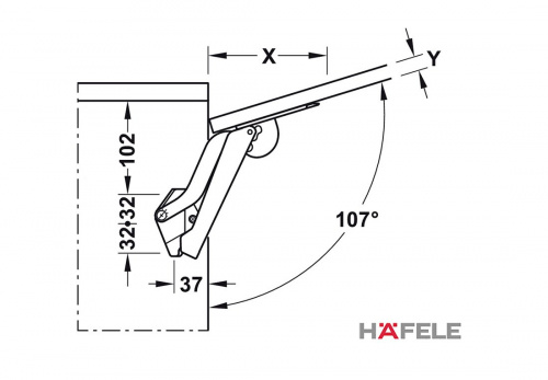 Механизм Free space1.8 D Push, антрацит