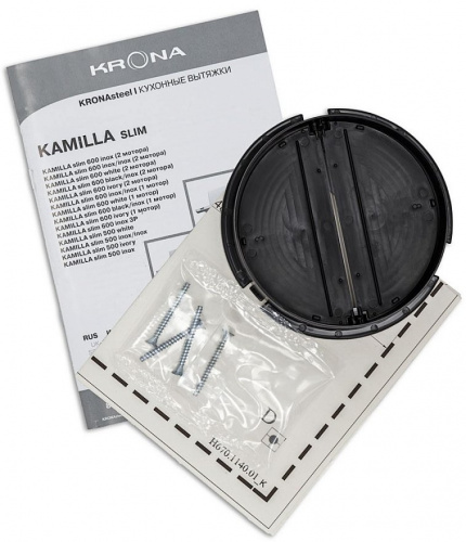 Вытяжка KRONA KAMILLA SLIM 600 white (2мотора) белый