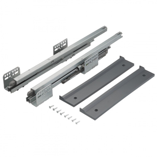 Полка для обуви ELITE перфорированная 800мм с доводчиком, цвет графитовый GTV