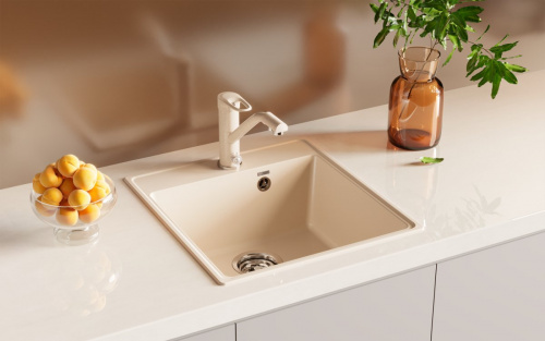 Мойка Ulgran QUARTZ FORTE 460-04, квадрат 460*500, платина