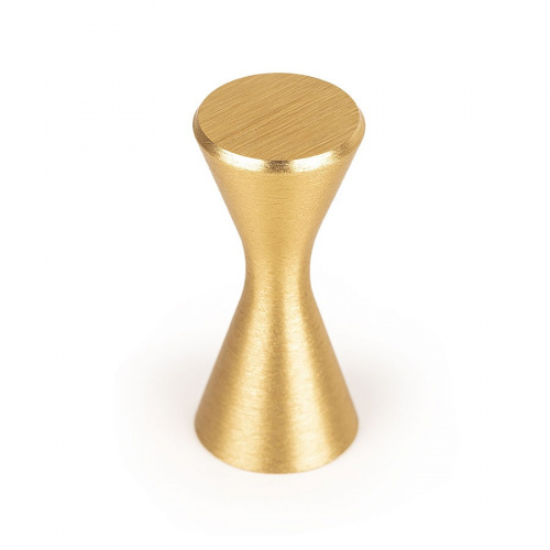 Ручка кнопка DIABOLO, 0497014L291, брашированная латунь, 14*31 мм, Viefe