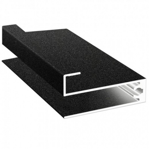 Профиль горизонт нижний БЕЗ КАМЕРЫ Черный муар 6,0 м (Узкая система) ТАНДЕМ(кратность 1м)