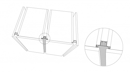 GOLA Профиль U вертикальный, Серебро крац. (brush polish), L=4500