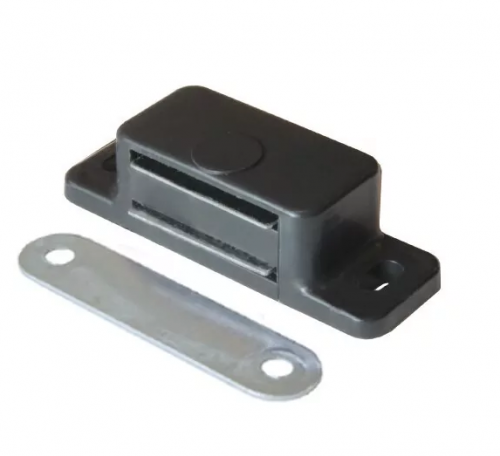 Защелка магнитная одинарная черная