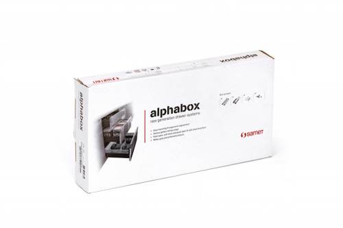 Ящик Alphabox 500мм Lock-fix, инд. упаковка серый (1) Samet