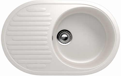Мойка Ulgran U-107-331, круг/крыло 720*455, белый