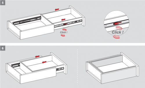 Шариковые направляющие SO 46мм  500 мм (12)(Samet)