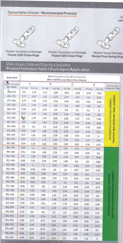 Slim Mech  A (выс.200-600мм) подъем.механизм, никель (с креплением фасада/корпуса) Samet