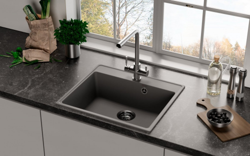 Мойка Ulgran QUARTZ FORTE 580-08, квадрат 580*500, космос