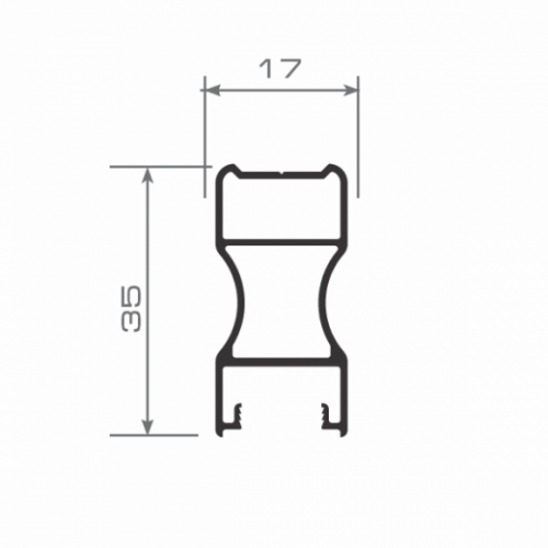 Вертикальный профиль ОПТИМА плюс Матовое золото 5,4м  (HHJ326 A-TI-Gold-sand)ТАНДЕМ