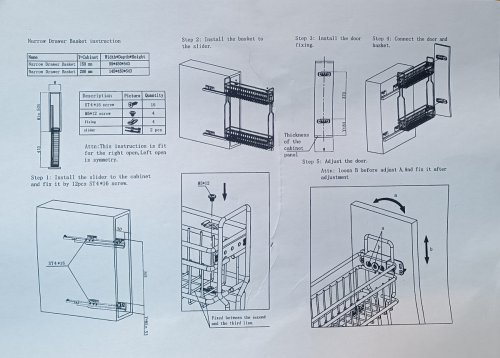 Бутылочница 2 уровня 150мм(база200) бок/креп, напр.скрыт монтажа, левая с доводчиком, черный