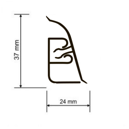 Плинтус АР850-820(032) Серебро матовое (ФЭ820/083) 4200*37*24 (12)